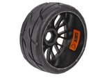 GRP 1:8 GT XM5 profile T03 REVO complete wheel long - medium black