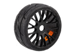 GRP 1:8 GT XM5 profile T03 REVO complete wheel long - medium black