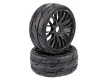 GRP 1:8 GT XM5 profile T03 REVO complete wheel long - medium black