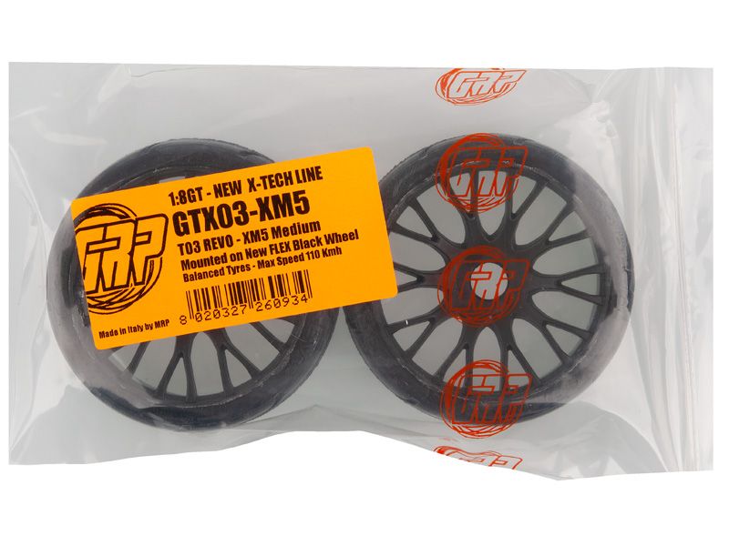 GRP 1:8 GT XM5 Profil T03 REVO Komplettrad Long - Medium schwarz