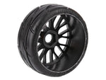 GRP 1:8 GT XM7 Profile T03 REVO complete wheel Long-MediumHard black
