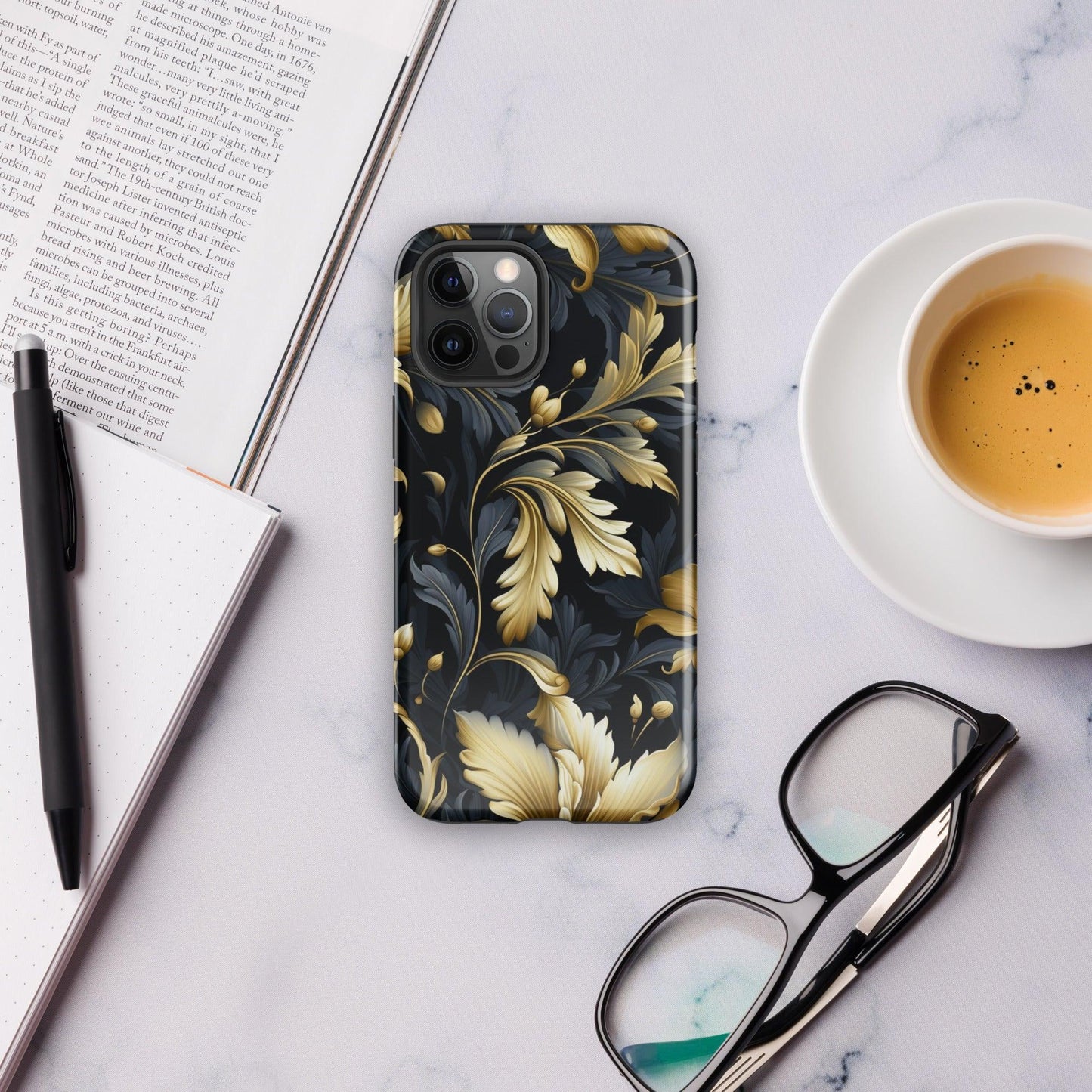 Hardcase iPhone® Handyhülle "Golden Flora" - Artexio