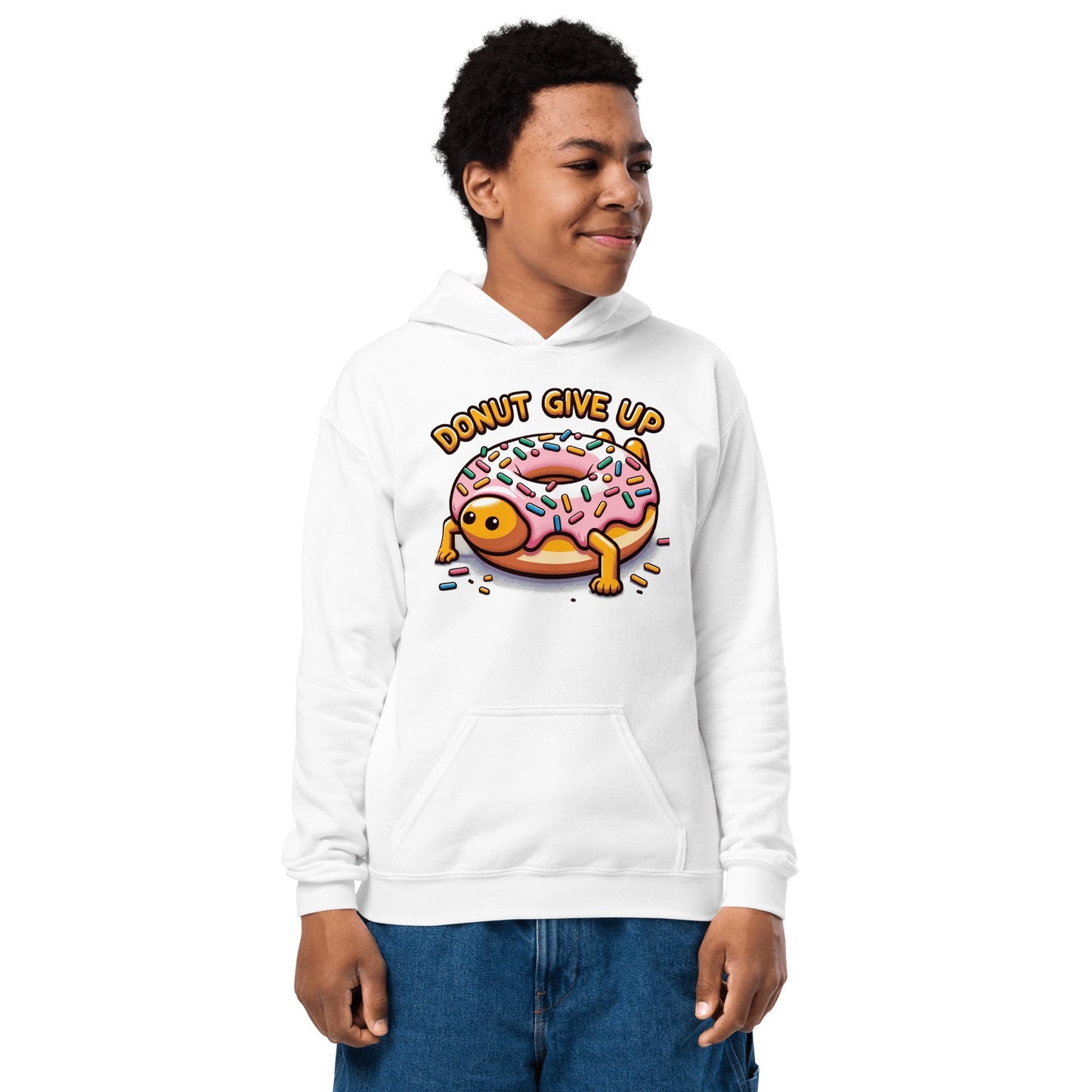 Heavy Blend Hoodie für Jugendliche "Donut give up" - Artexio