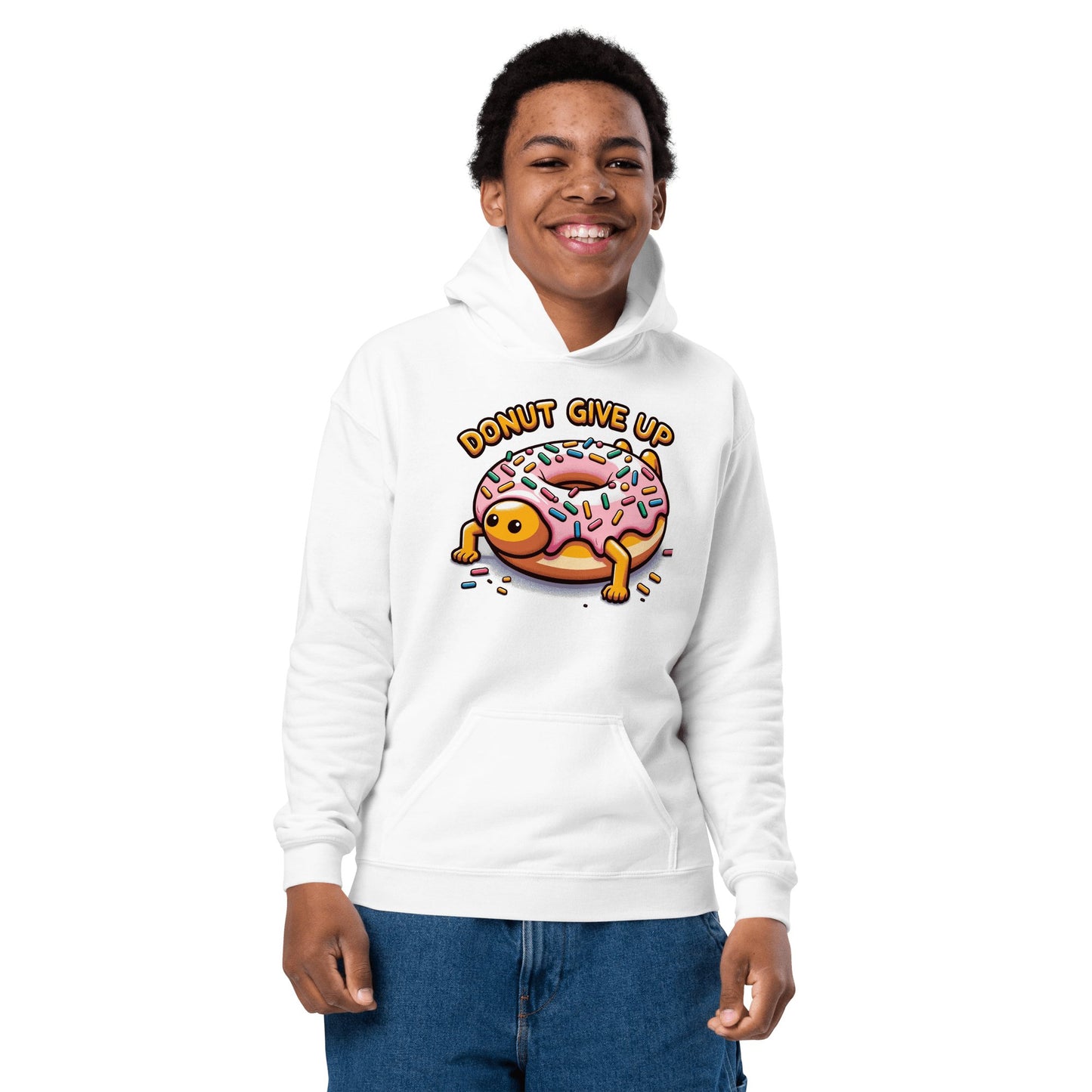 Heavy Blend Hoodie für Jugendliche "Donut give up" - Artexio