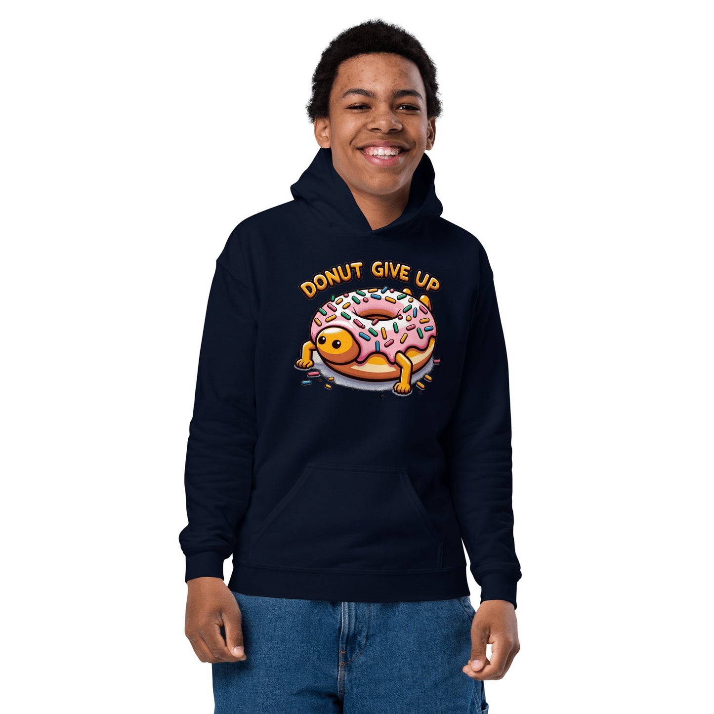 Heavy Blend Hoodie für Jugendliche "Donut give up" - Artexio