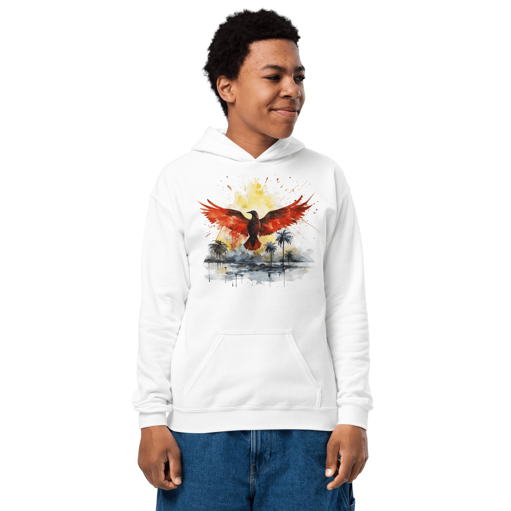 Heavy Blend Hoodie für Jugendliche "Firebird" - Artexio