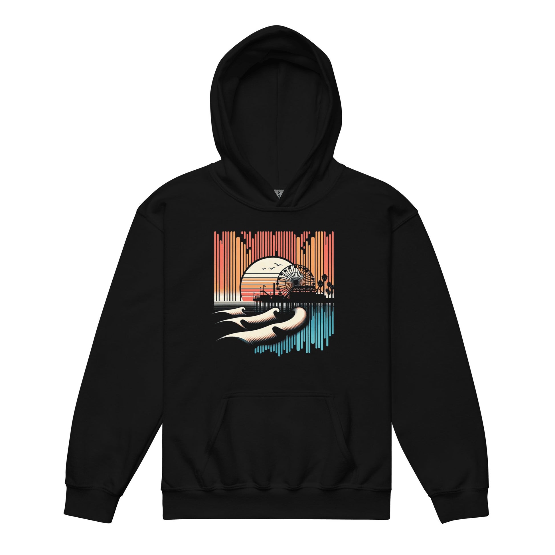 Heavy Blend Hoodie für Jugendliche "Santa Monica Pier" - Artexio