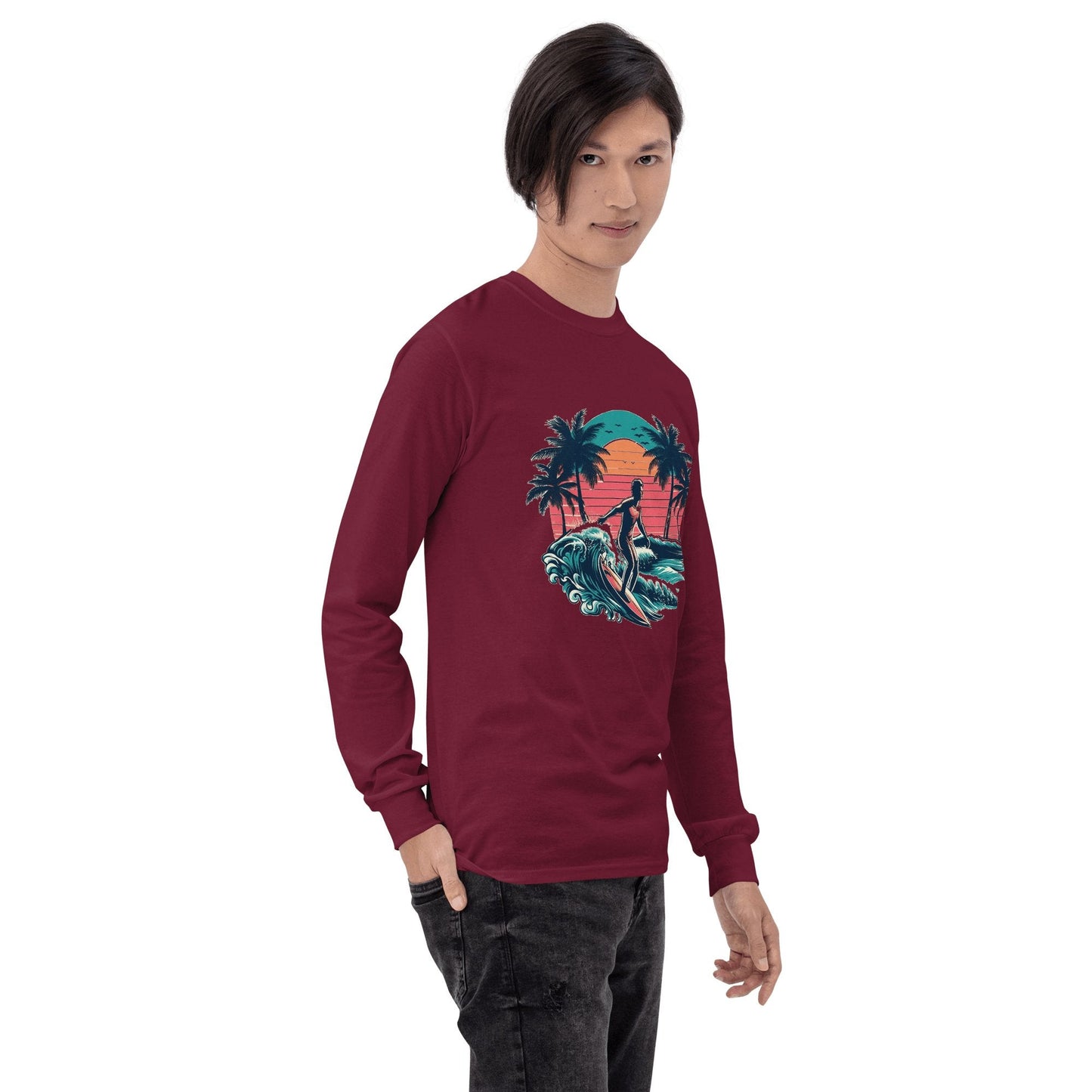 Herren Langarmshirt "Surfing" - Artexio