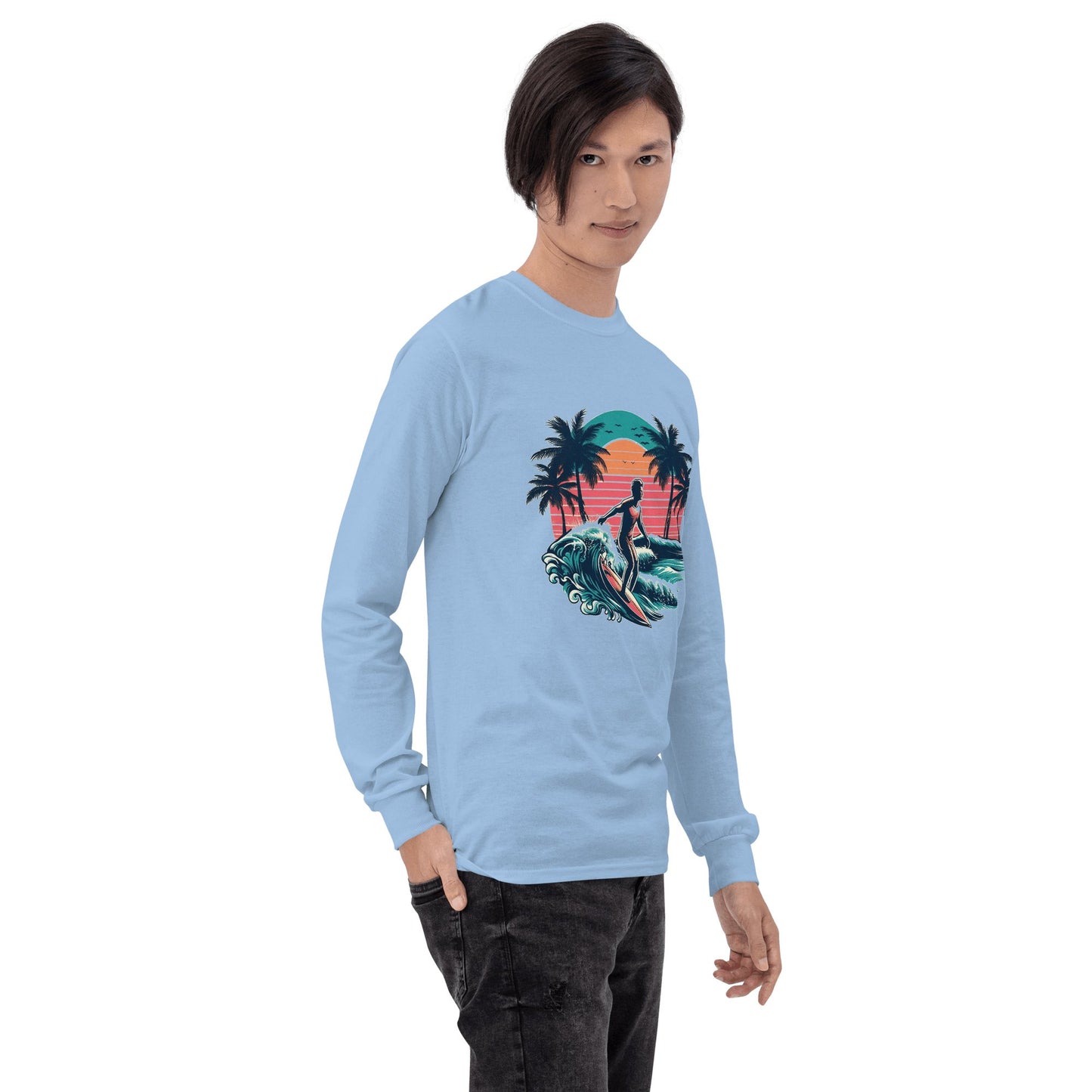 Herren Langarmshirt "Surfing" - Artexio