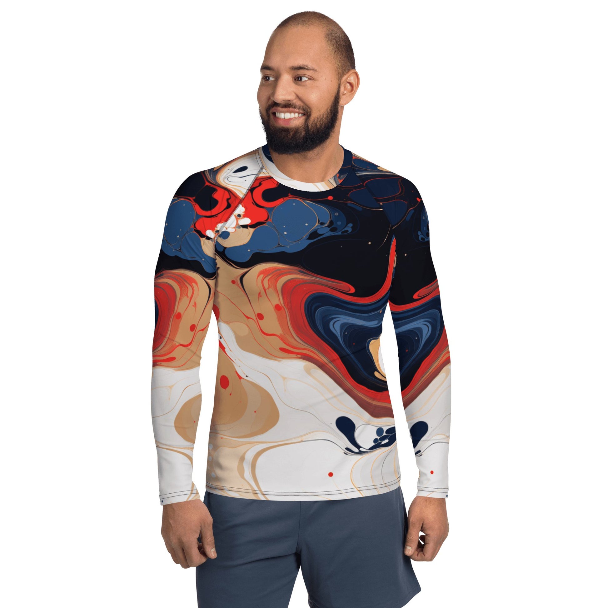 Herren Rash Guard "Color Swirl" - Artexio