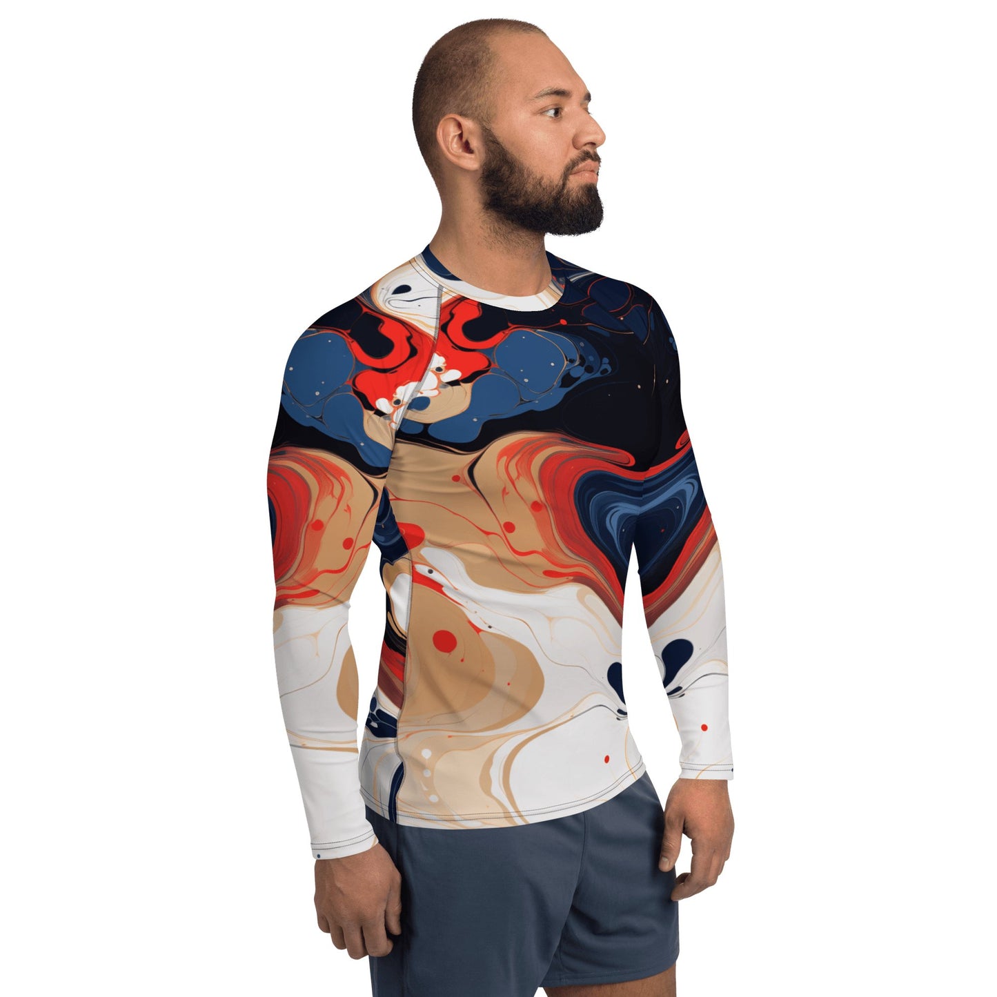 Herren Rash Guard "Color Swirl" - Artexio