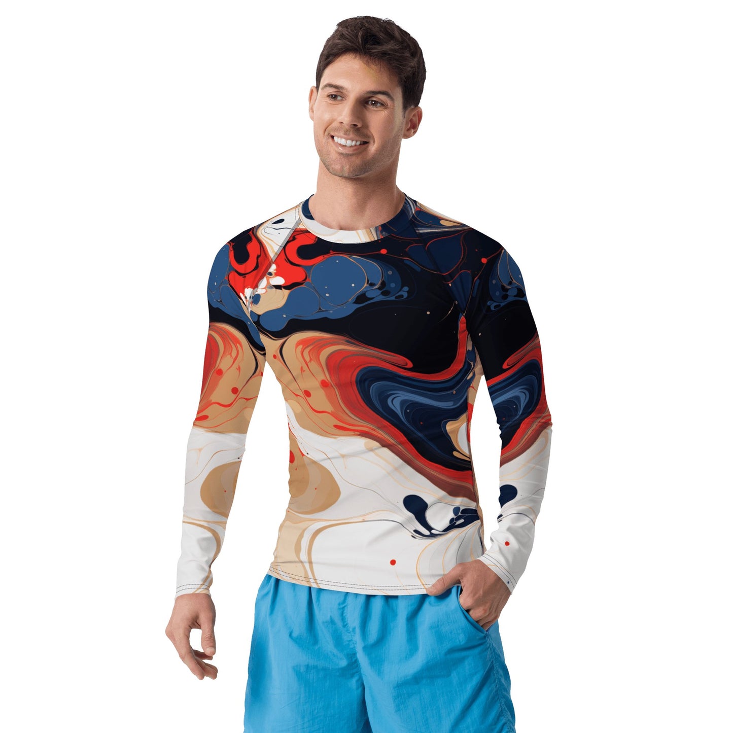 Herren Rash Guard "Color Swirl" - Artexio