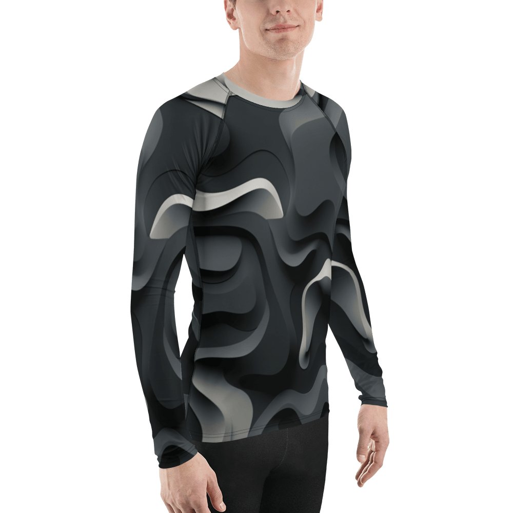 Herren Rash Guard "Monochrome Flow" - Artexio