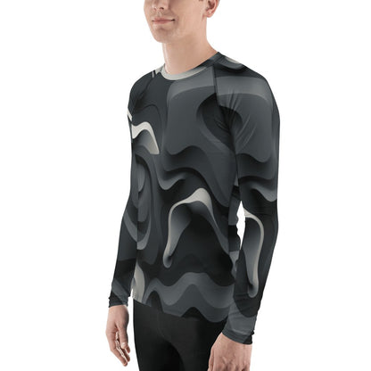 Herren Rash Guard "Monochrome Flow" - Artexio