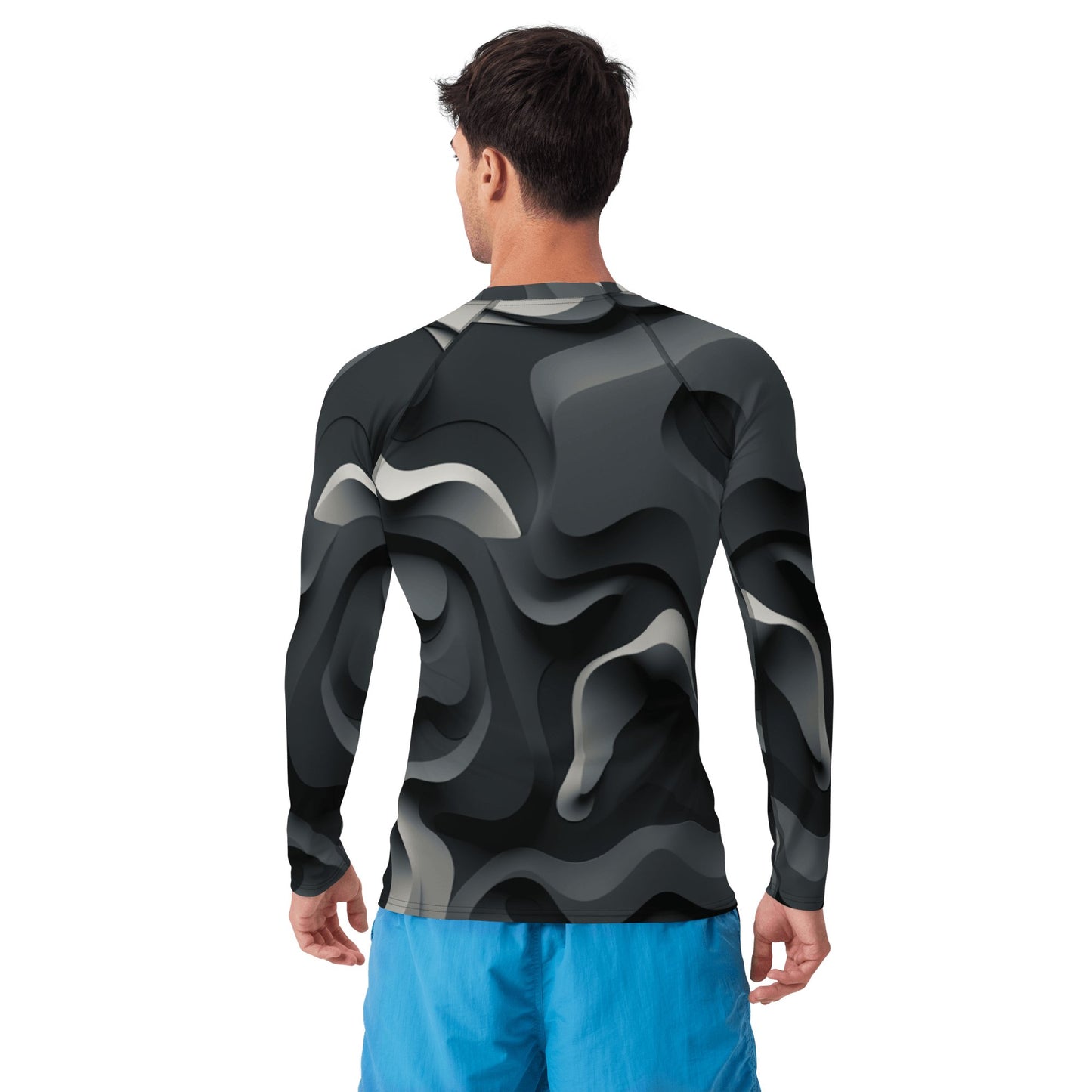 Herren Rash Guard "Monochrome Flow" - Artexio