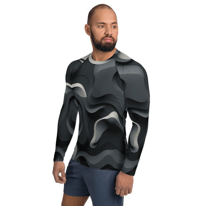 Herren Rash Guard "Monochrome Flow" - Artexio