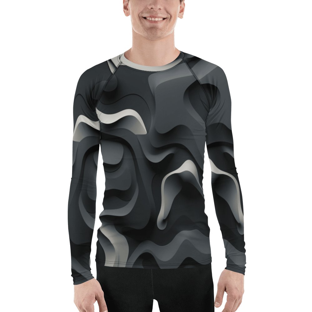 Herren Rash Guard "Monochrome Flow" - Artexio