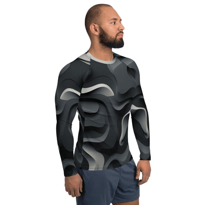 Herren Rash Guard "Monochrome Flow" - Artexio