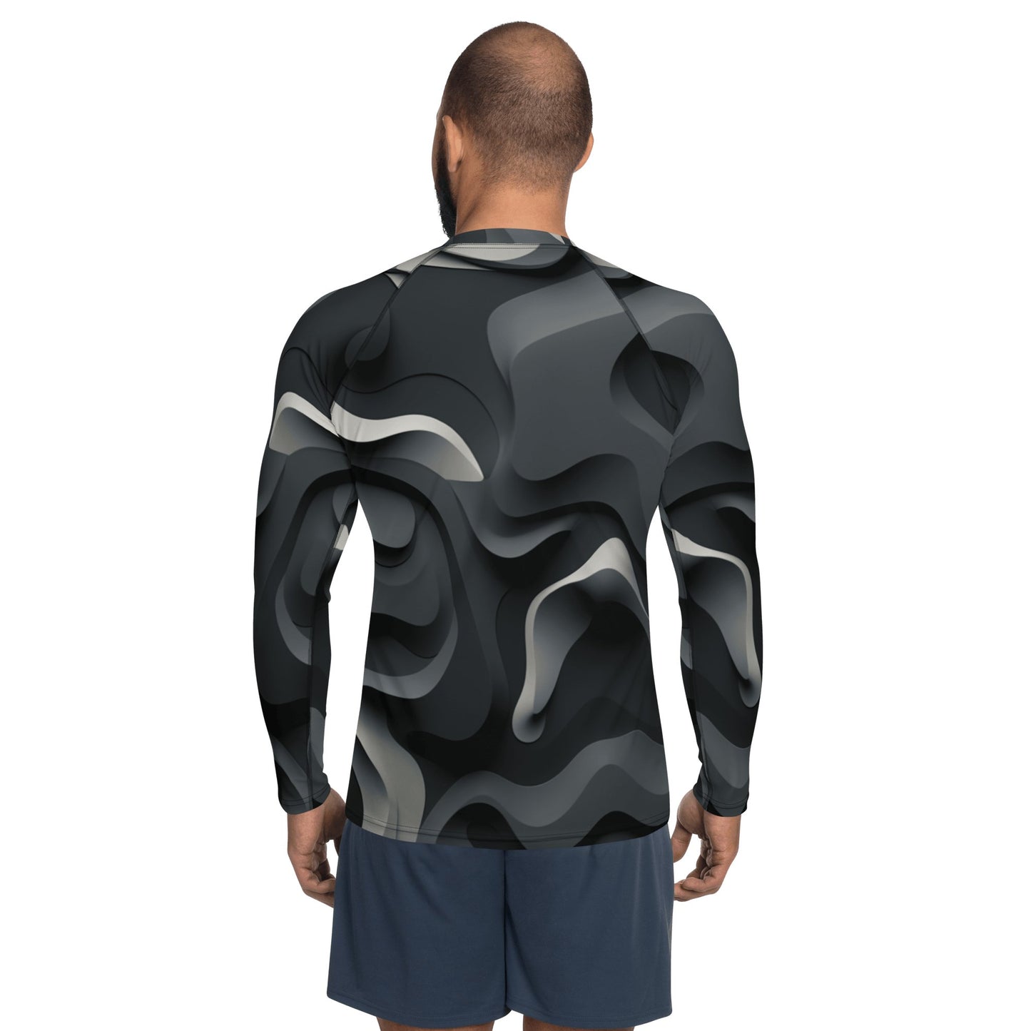 Herren Rash Guard "Monochrome Flow" - Artexio