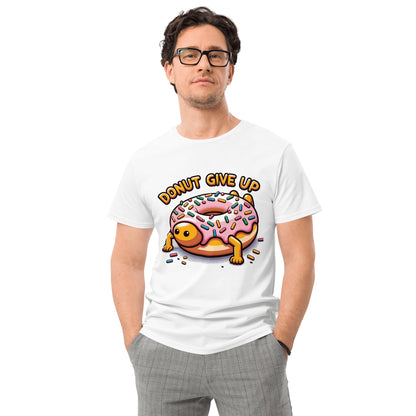 Herren T-Shirt aus Premium Baumwolle "Donut give up" - Artexio