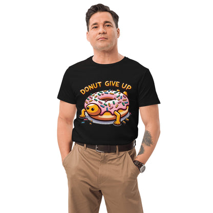 Herren T-Shirt aus Premium Baumwolle "Donut give up" - Artexio