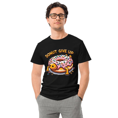 Herren T-Shirt aus Premium Baumwolle "Donut give up" - Artexio