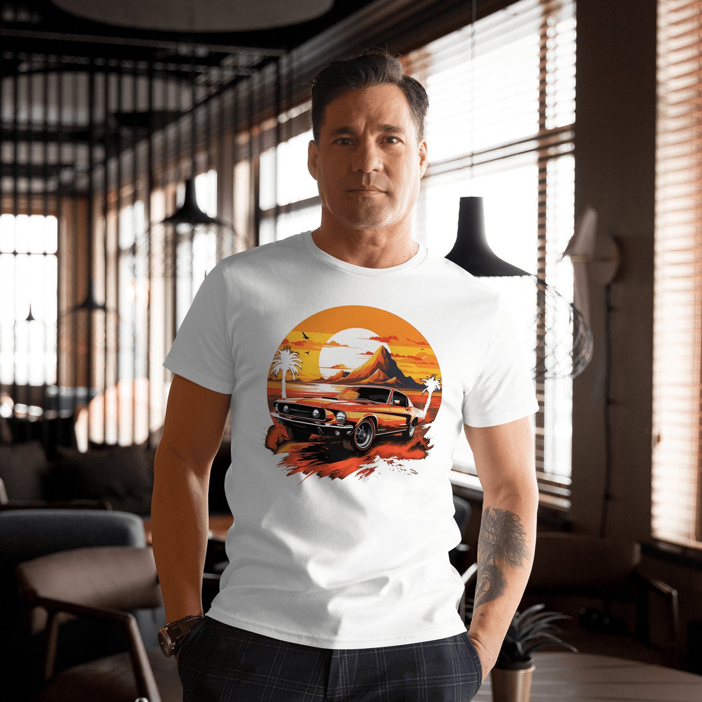 Herren T-Shirt aus Premium Baumwolle "Ford Mustang" - Artexio