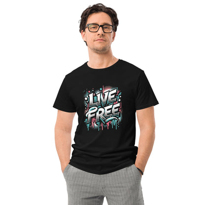 Herren T-Shirt aus Premium Baumwolle "Live Free" - Artexio