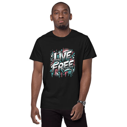 Herren T-Shirt aus Premium Baumwolle "Live Free" - Artexio