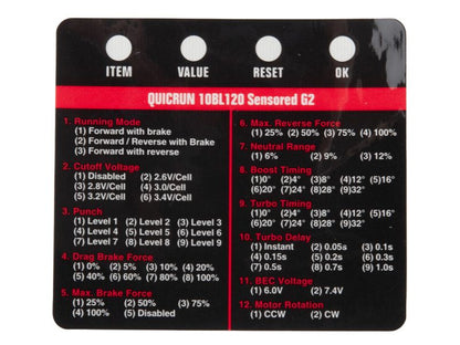 Hobbywing Combo Quicrun 10BL120 G2 Regler mit 10.5T 3650SD Motor