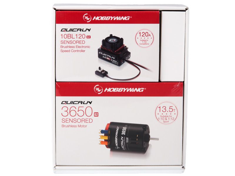 Hobbywing Combo Quicrun 10BL120 G2 Regler mit 13.5T 3650SD Motor