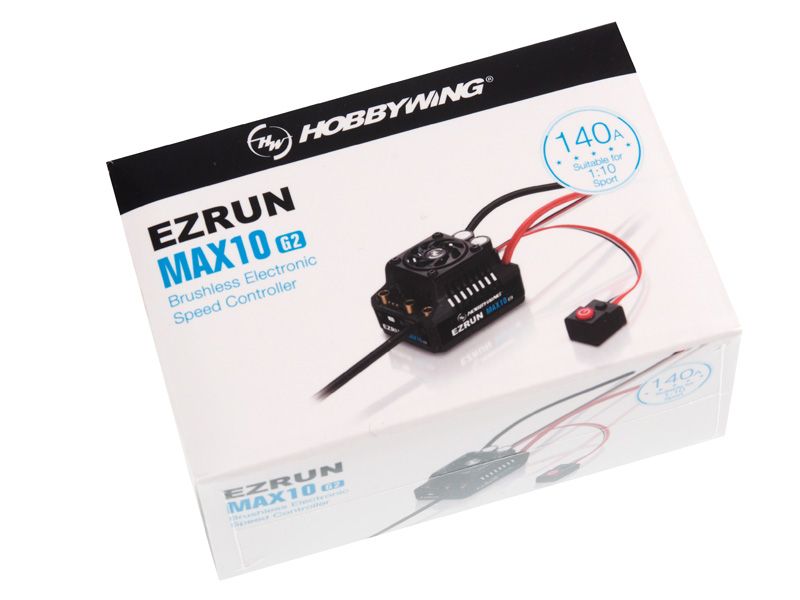 Hobbywing Ezrun MAX10 G2 Brushless Regler 140A 2 - 4S LiPo für 1:10 Fahrzeuge