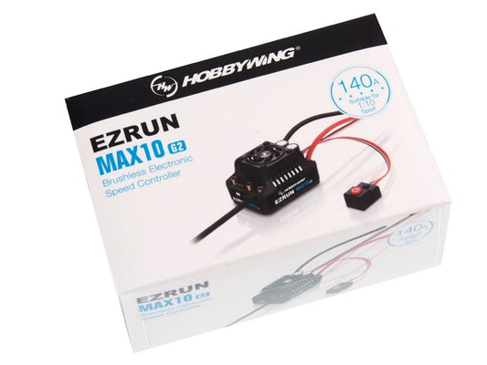 Hobbywing Ezrun MAX10 G2 Brushless Regler 140A 2 - 4S LiPo für 1:10 Fahrzeuge