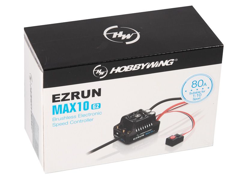 Hobbywing Ezrun MAX10 G2 Regler 80 Amp, 2 - 3s LiPo, BEC 5A