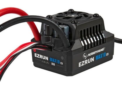 Hobbywing Ezrun MAX10 G2 Regler 80 Amp, 2 - 3s LiPo, BEC 5A