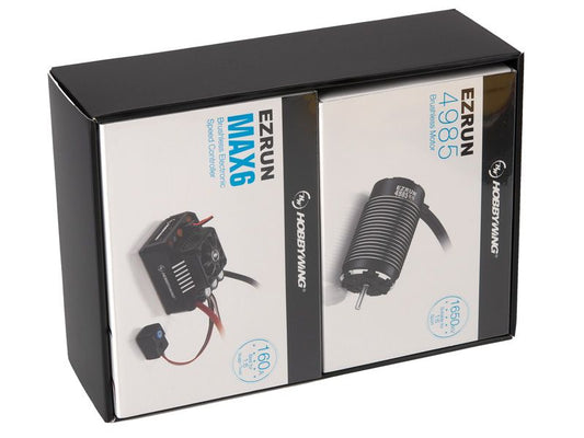 Hobbywing Ezrun MAX6 Combo + 4985SL - 1650kV Brushlessmotor für 1:6 Fahrzeuge