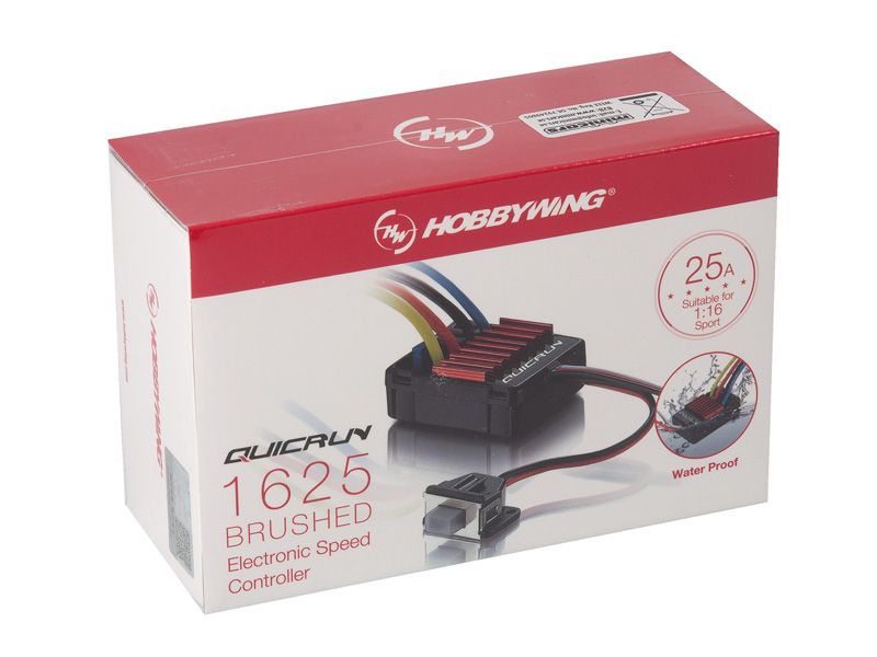 Hobbywing QuicRun 1625 Brushed Regler 25A für 1:16, 1:18 Fahrzeuge