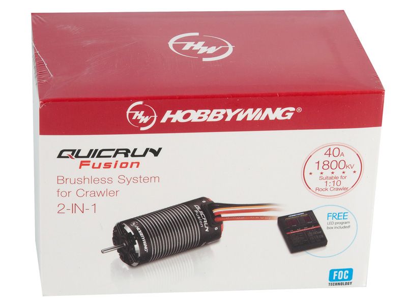 Hobbywing QuicRun Fusion Combo mit 540spec - 1800kV Motor für 1:10 Rock Crawler