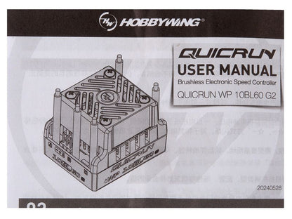 Hobbywing QuicRun WP10BL60 G2 Brushless Regler 60A 2 - 3s für 1:10