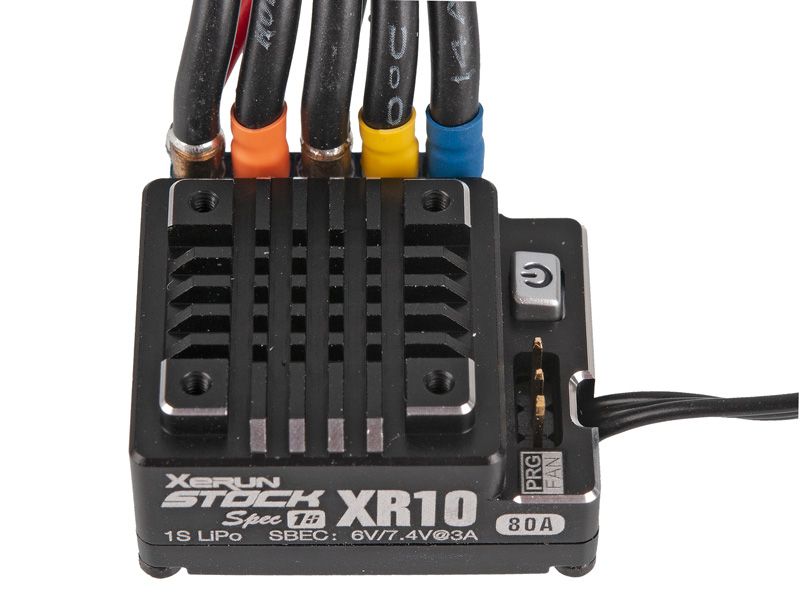 Hobbywing Xerun XR10 Stock Brushless Regler 80A 1S LiPo, BEC 3A für 1:12 Fahrzeuge