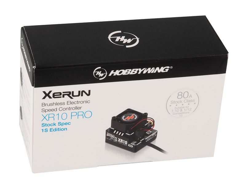 Hobbywing Xerun XR10 Stock Brushless Regler 80A 1S LiPo, BEC 3A für 1:12 Fahrzeuge