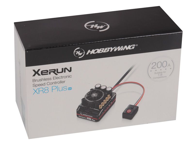 Hobbywing Xerun XR8 Plus G2 Brushless Regler 200A 2 - 6S LiPo für 1:8 Fahrzeuge