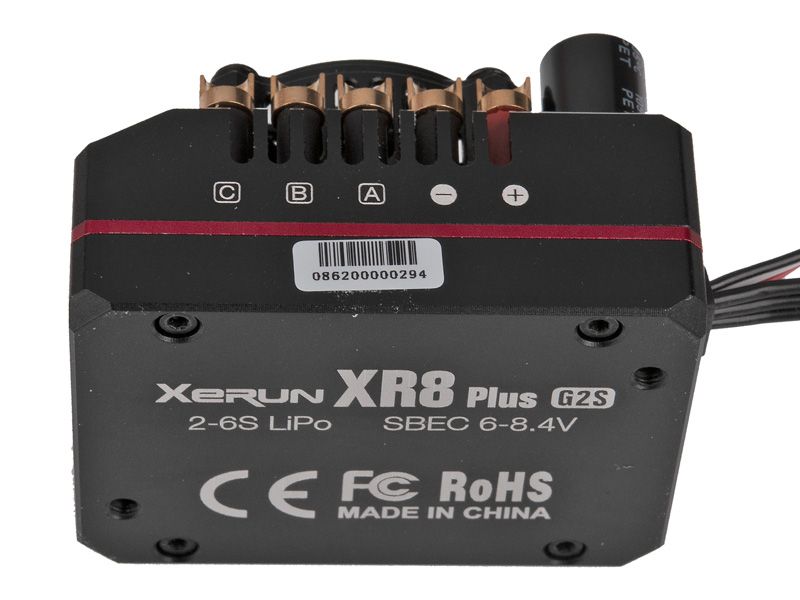 Hobbywing Xerun XR8 Plus G2 Brushless Regler 200A 2 - 6S LiPo für 1:8 Fahrzeuge