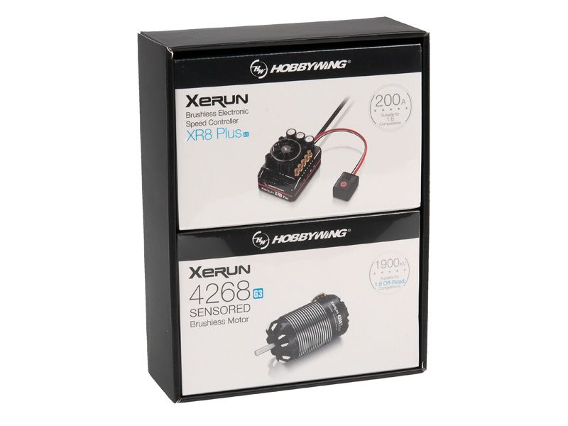 Hobbywing Xerun XR8 Plus G2S Combo + 4268 - 1900kV Brushlessmotor für 1:8 Buggy Fahrzeuge