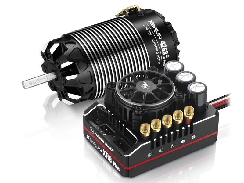 Hobbywing Xerun XR8 Plus G2S Combo + 4268-2200kV Brushlessmotor für 1:8 Buggy Fahrzeuge