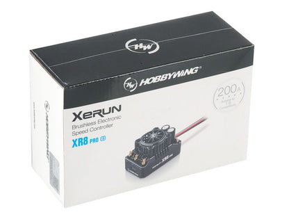 Hobbywing Xerun XR8 Pro G3 Brushless Regler 200A 2 - 4S LiPo für 1:8 Fahrzeuge