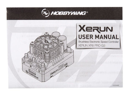 Hobbywing Xerun XR8 Pro G3 Brushless Regler 200A 2 - 4S LiPo für 1:8 Fahrzeuge