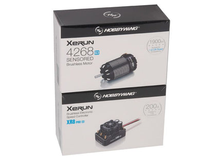 Hobbywing Xerun XR8 Pro G3 Combo + 4268SD - 1900kV Brushlessmotor für 1:8 Buggy Fahrzeuge