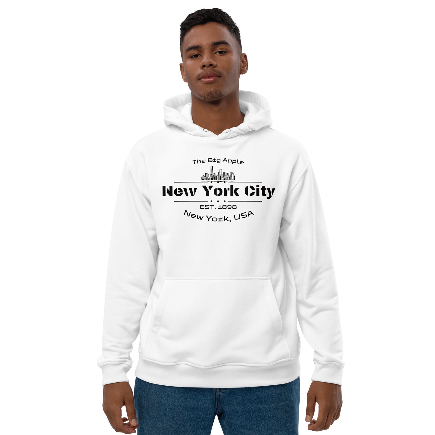 Hochwertiger Premium Öko Kapuzenpullover "New York City" - Artexio