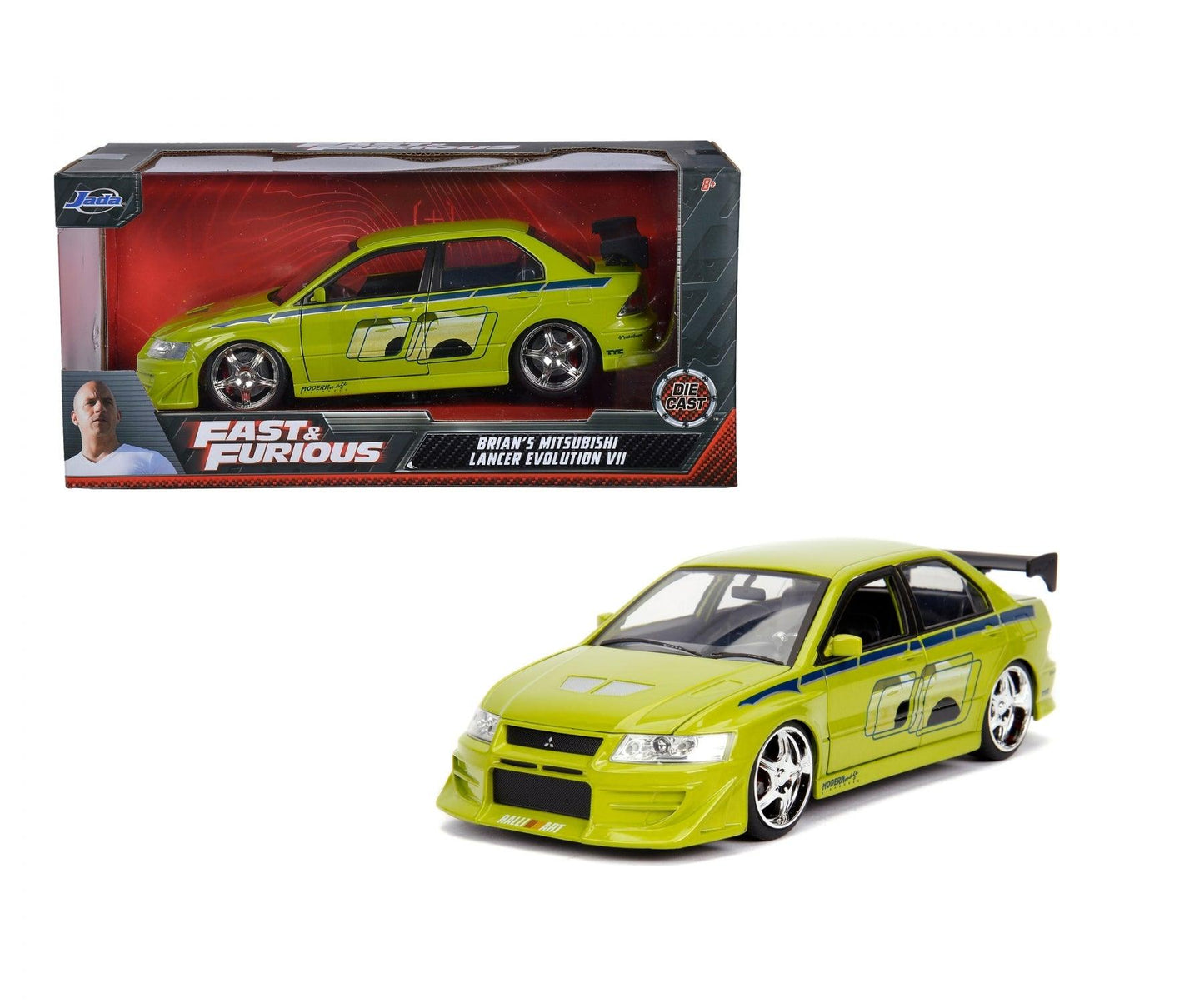 Jadatoys Brian's Mitsubishi Lancer Evolution VII - Fast & Furious 1:24 Modell - Artexio